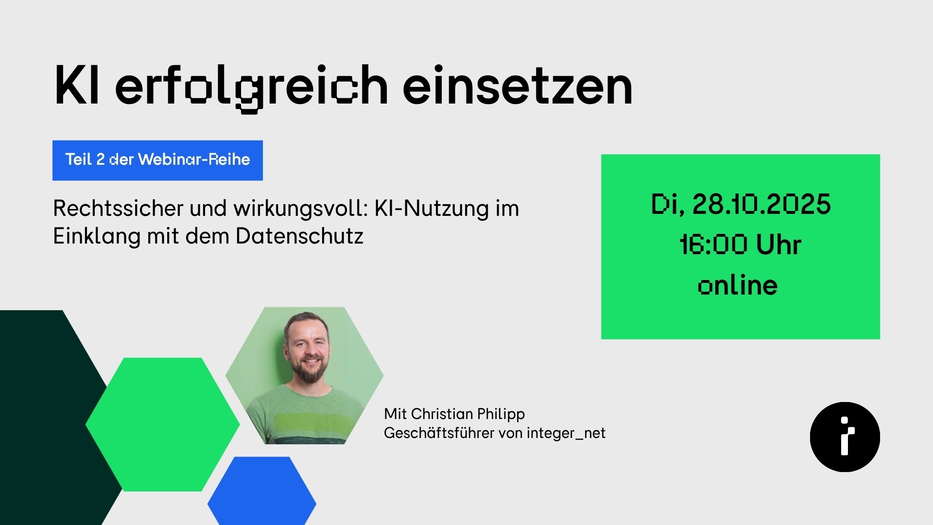 Webinar - KI erfolgreich einsetzen - Teil 2 2025-10-28