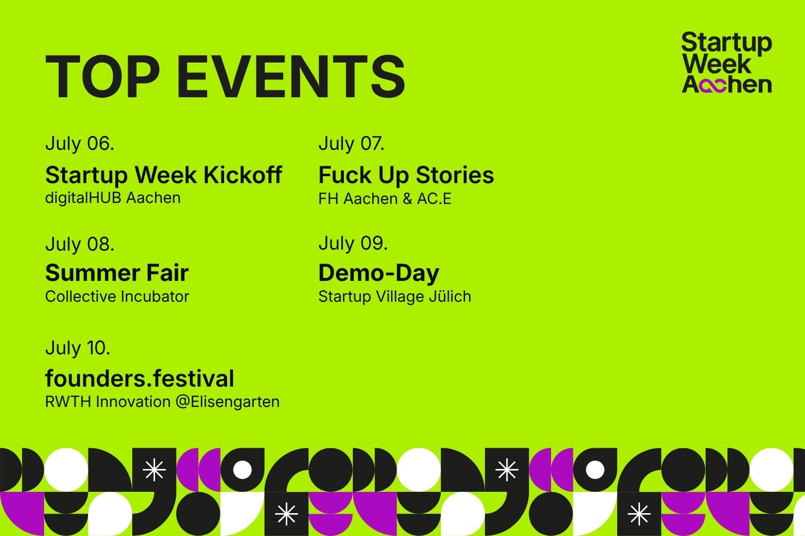 Startup Week Aachen 2026 Top Events